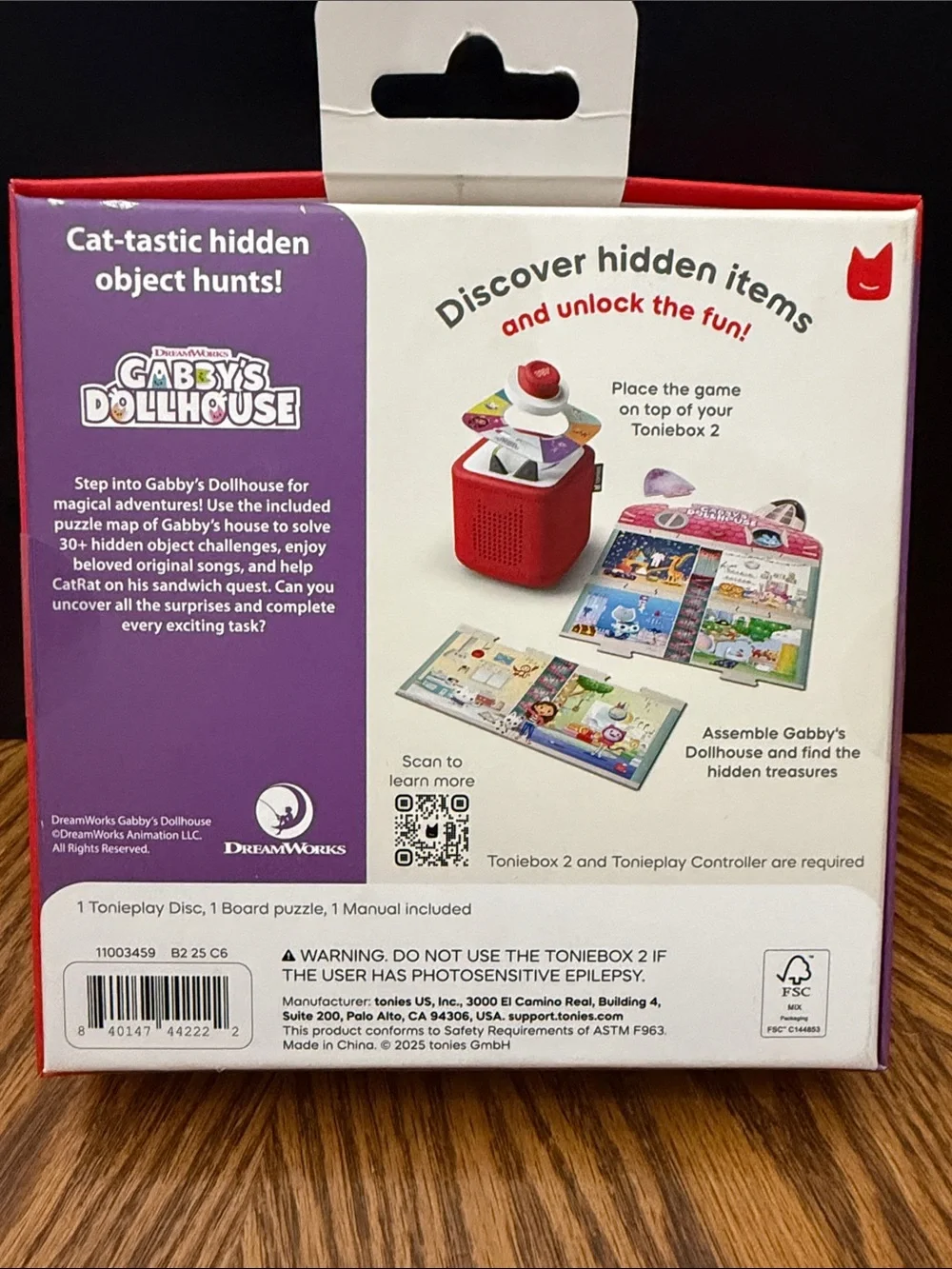 Tonies ToniePlay Gabby’s Dollhouse Game for Toniebox 2 NWT